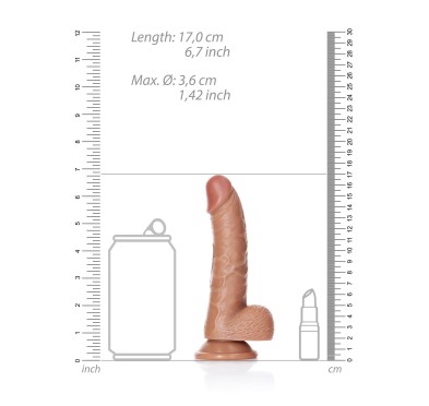 Grube silikonowe żylaste dildo przyssawka 17 cm